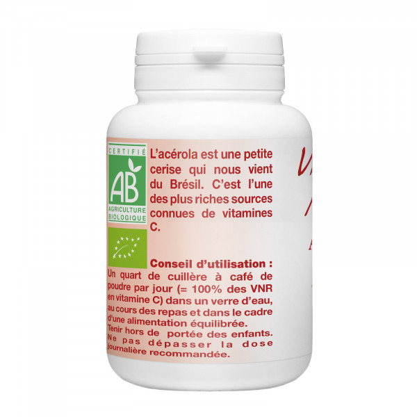 Vitamine C Acérola Bio Poudre - 50 grammes