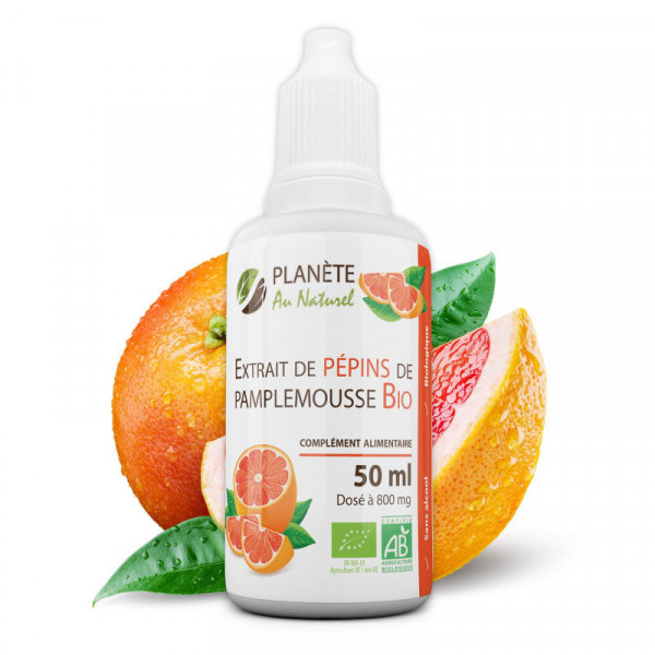 Extrait de Pépins de Pamplemousse Bio 800mg - 50ml - (EPP)