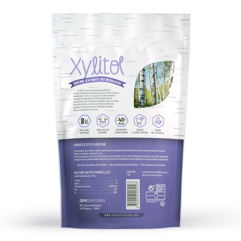 Xylitol sucre de bouleau - 1kg - Al'origin - Boutique IG BAS