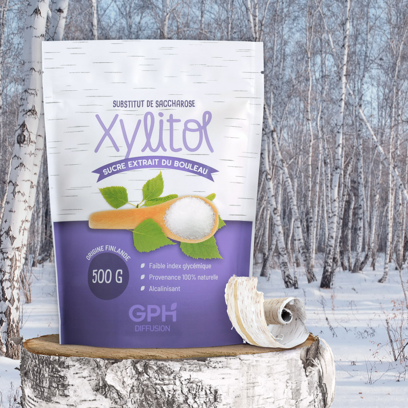 Xylitol en poudre - 500g - Sucre de bouleau - GPH DIFFUSION