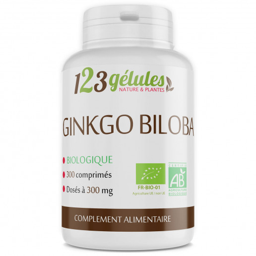 Ginkgo Biloba Bio - 400 mg - 300 comprimés