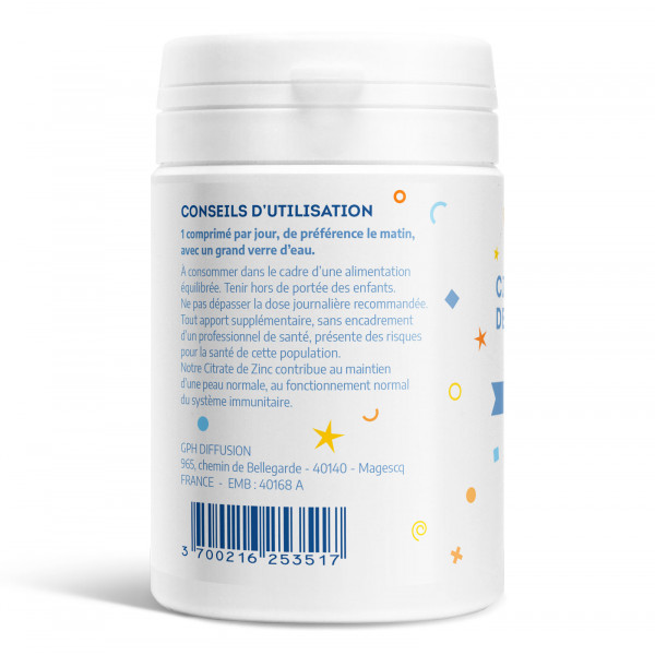 Citrate de Zinc - 15 mg - 60 comprimés