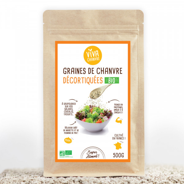 Graines de Chanvre Bio Décortiquées - 500 g