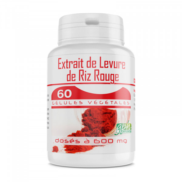 Levure de Riz Rouge 1,6% - 60 gélules 600 mg