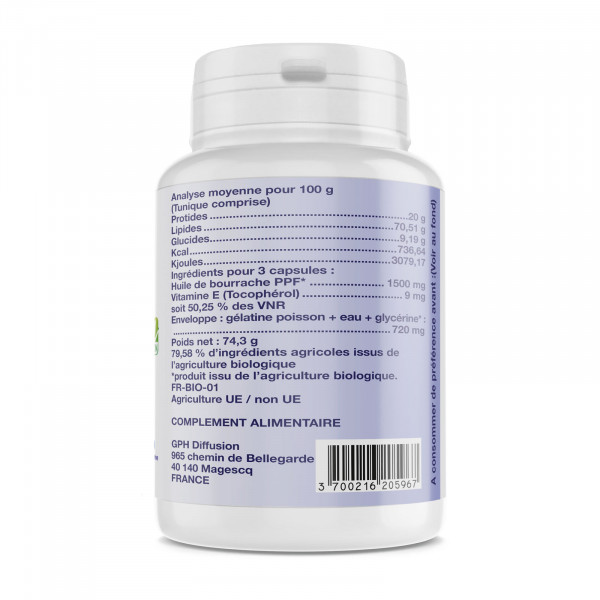 Bourrache Ecocert - 503 mg - 100 capsules