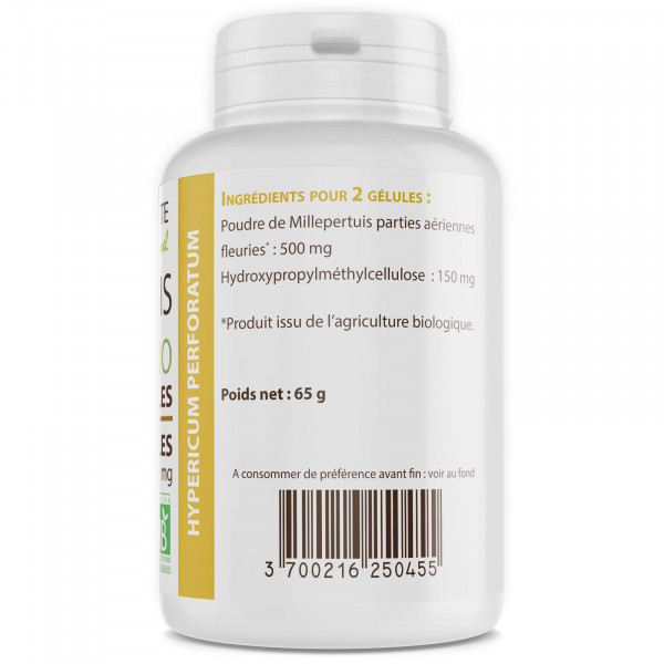 Millepertuis Bio 250 mg - 200 gélules végétales