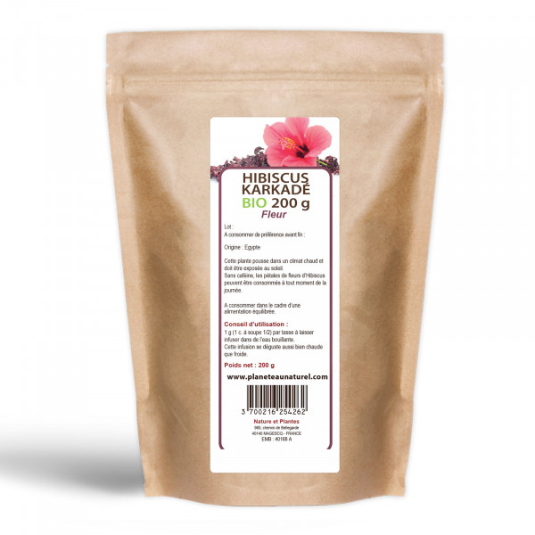 Fleurs d'Hibiscus Bio - 200 g - Karkadé