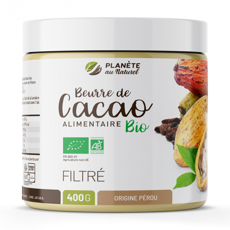 Beurre de cacao en pastilles et désodorisé