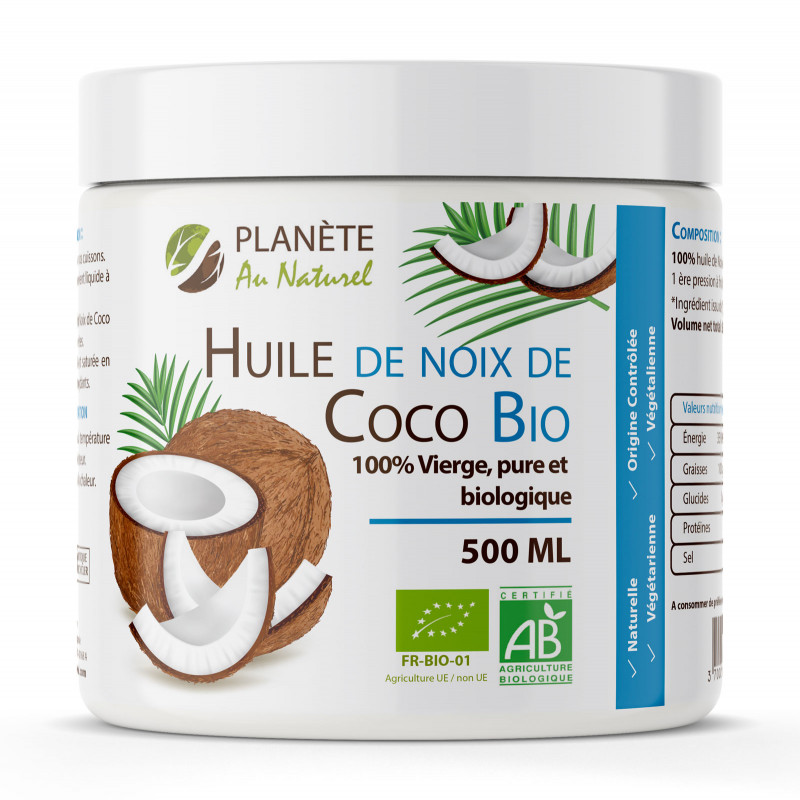 Huile de noix de coco bio bienfaits cheveux et peau - santé