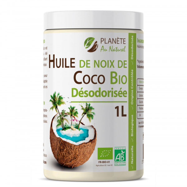 Huile de Coco Bio Désodorisée 1L