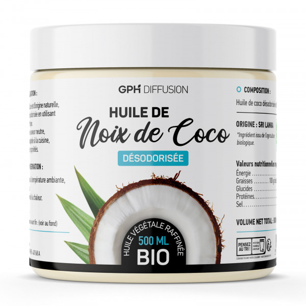 Huile Noix de coco désodorisée Bio