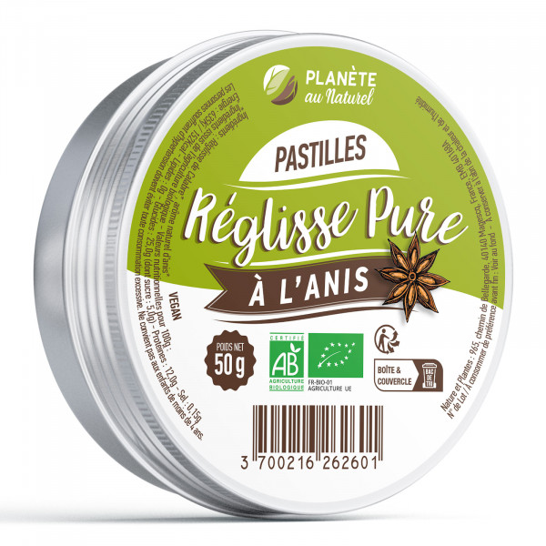 Pastilles de réglisse anisés biologique - 50g