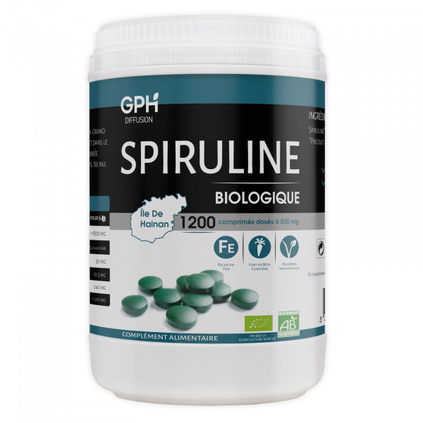 Spiruline Bio - 500 mg - 1200 comprimés