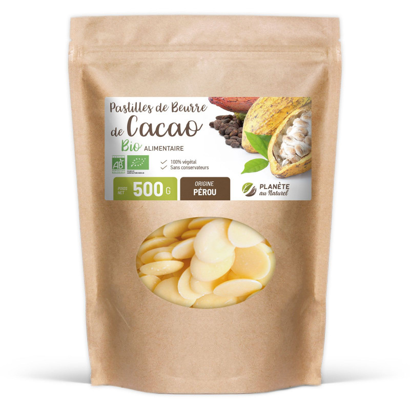 Pastilles de Beurre de Cacao Non Raffiné (15.79$ CAD$) – La Boite à Grains