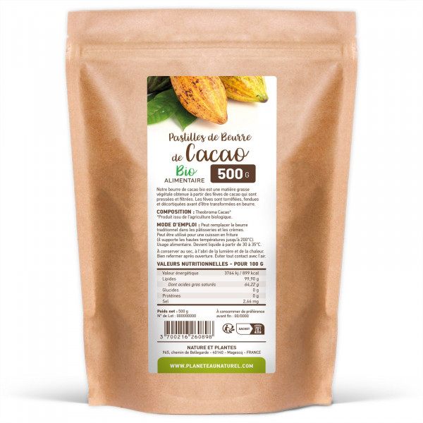Beurre de Cacao Bio en pastilles