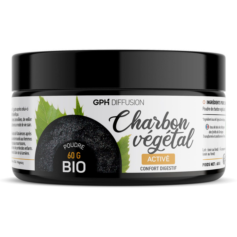 Charbon Végétal Activé Biologique 60 g - Confort digestif
