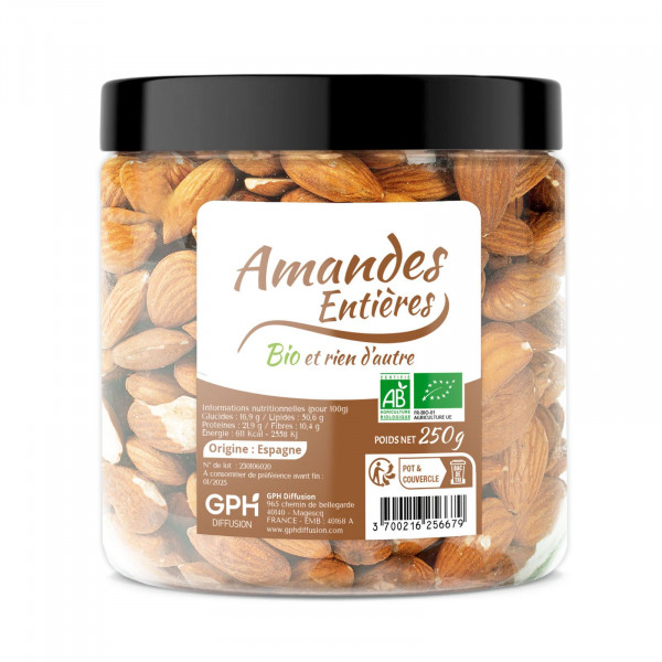 Amandes Bio - Boîte GPH 250g