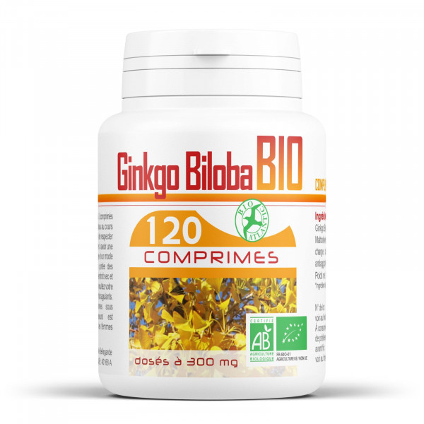 Ginkgo Biloba Bio - 300 mg - 120 comprimés