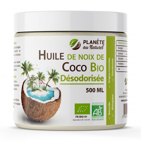 Huile de Coco Bio Désodorisée 1L