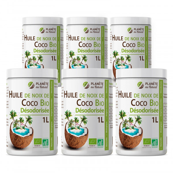 Huile de Coco Bio Désodorisée 1L