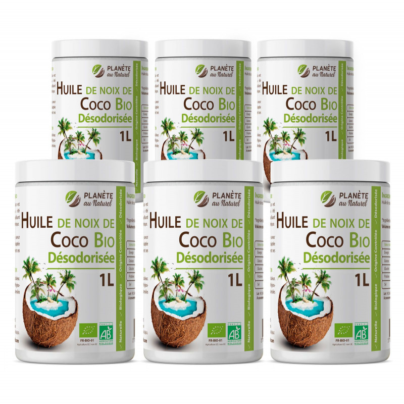Huile de coco bio désodorisée