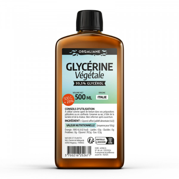 Glycérine Végétale - 1kg + 25% - 1Litre