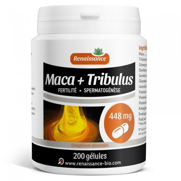 Maca - Tribulus - 448 mg - 200 Gélules