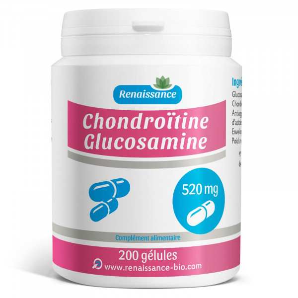 Chondroïtine - Glucosamine - 520 mg -200 gélules