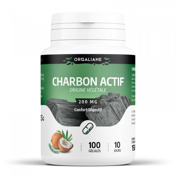 Charbon végétal - 210mg -100 gélules