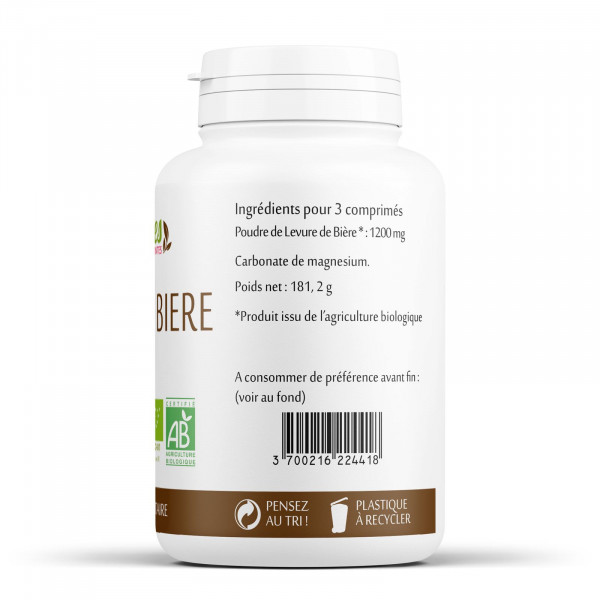 Levure de bière biologique 400 mg - 300 comprimés