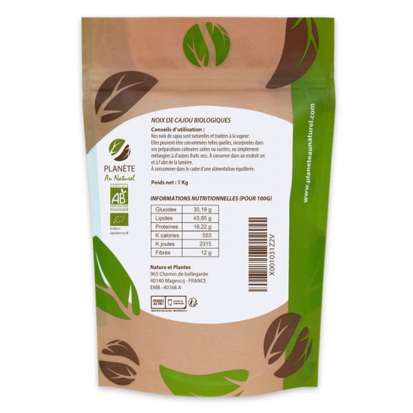 Noix de Cajou Bio - 1kg