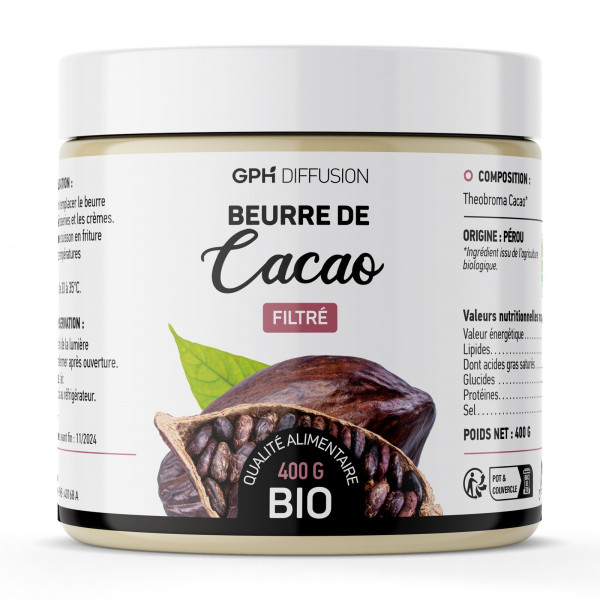 Beurre de Cacao biologique - 400g