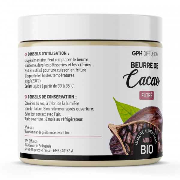 Beurre de Cacao biologique - 400g