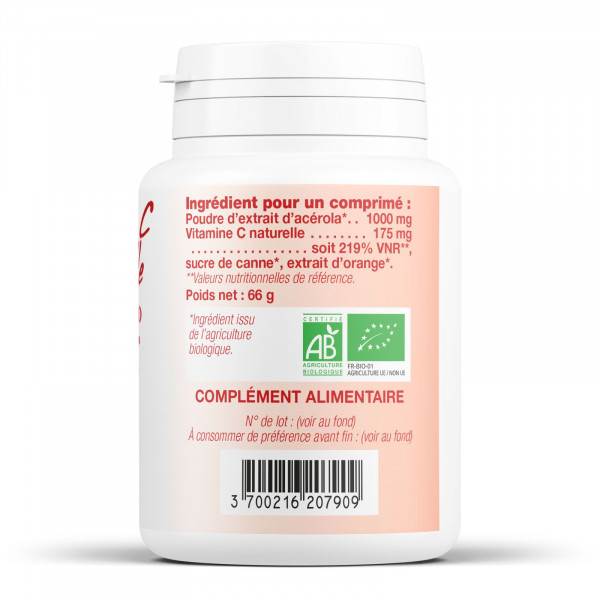 Vitamine C Acérola Bio 1000 - 30 comprimés