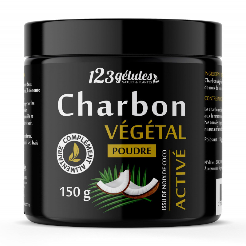 Charbon Végétal Activé 150 g - Digestion - Detox