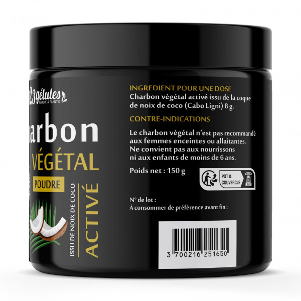 Charbon Végétal Activé en Poudre - 150 g