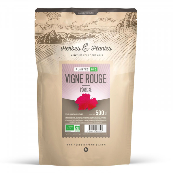 Vigne Rouge Bio - 500gr de poudre