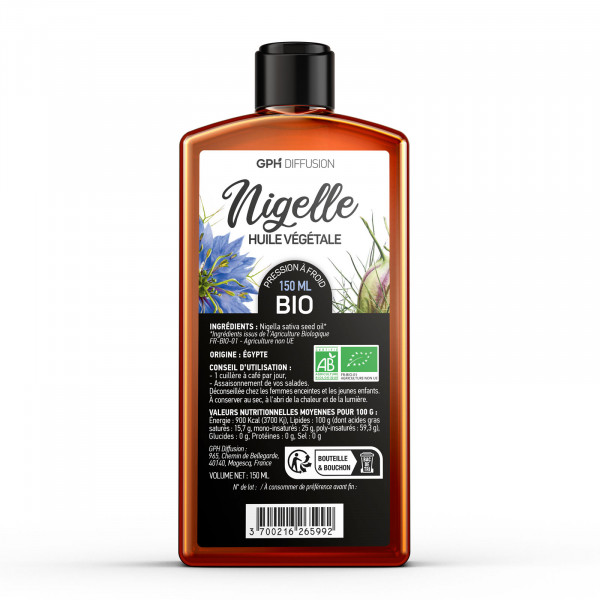 Huile de Nigelle biologique 