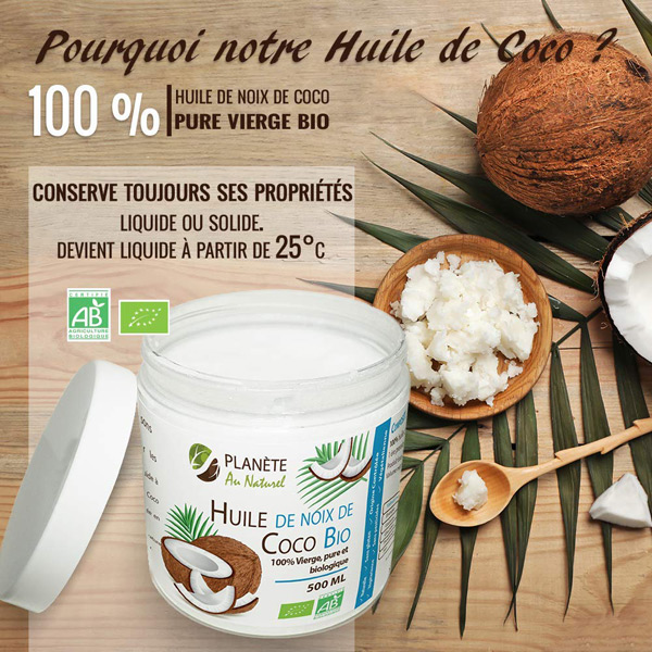 L'huile de Noix de Coco, bienfaits, utilisations